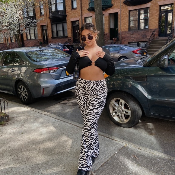 Motel Rocks | Pants \u0026 Jumpsuits | Zoven Trouser In 9s Zebra Black And White  | Poshmark